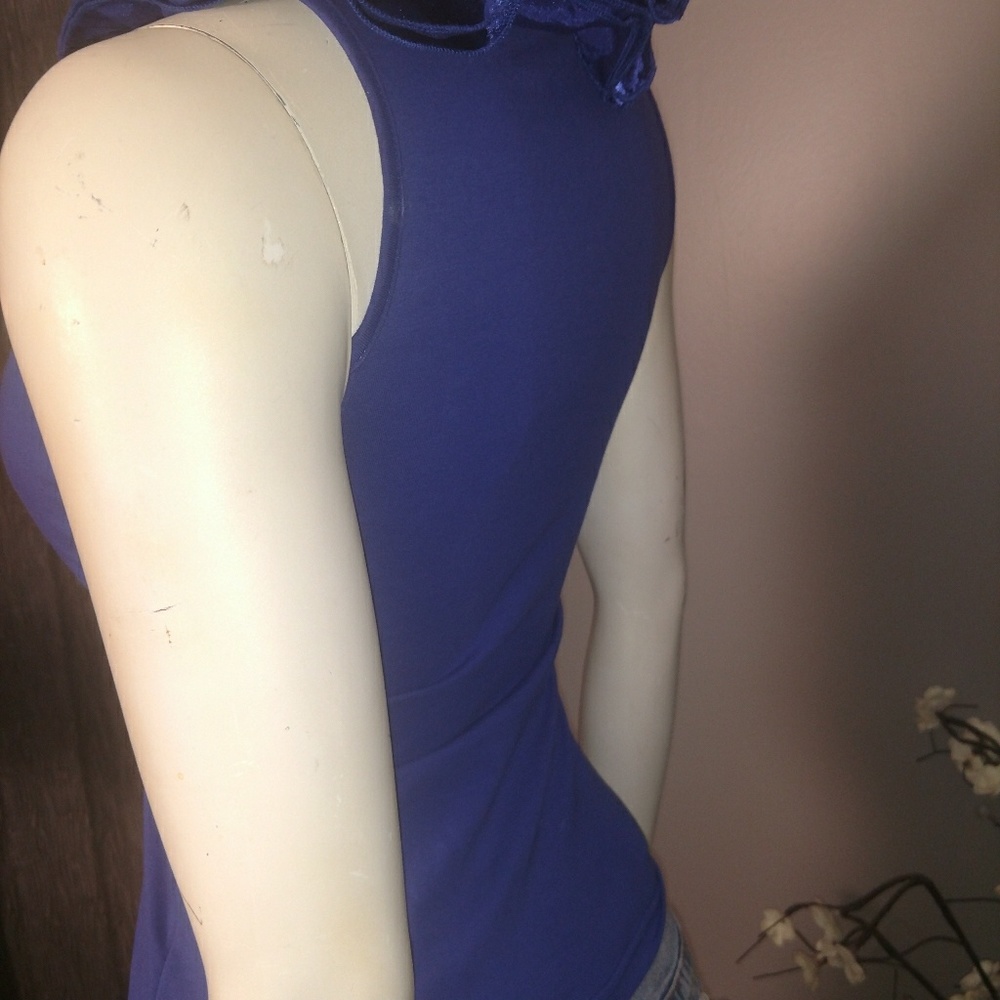 Sexy cobalt blue dress top - Picture 4 of 6